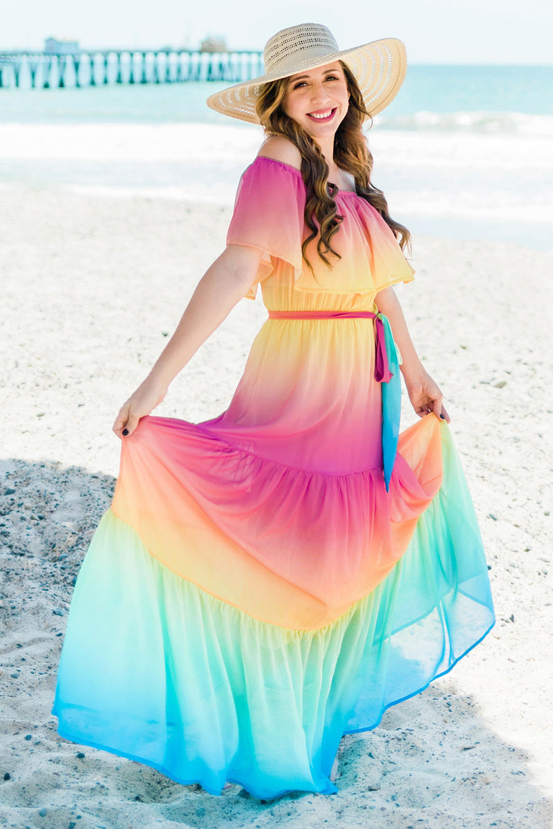 womens rainbow dress